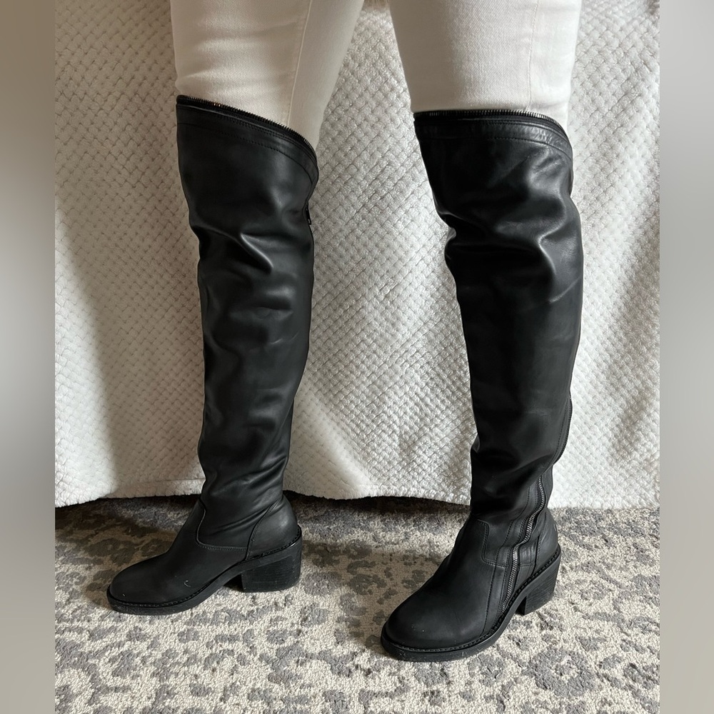 Free People Jeffrey Campbell Over the Knee Zip Boots